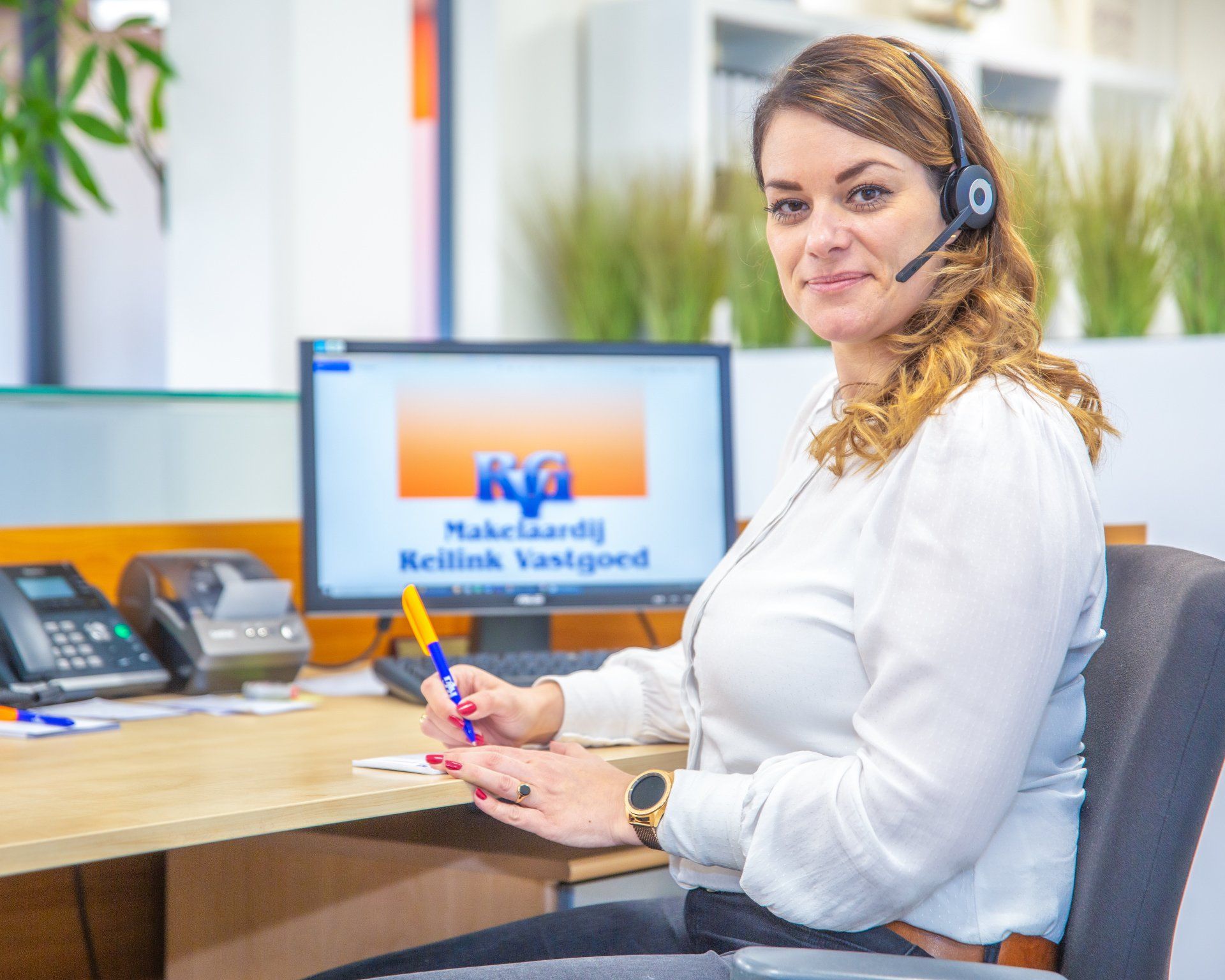Secretaresse aan het werk