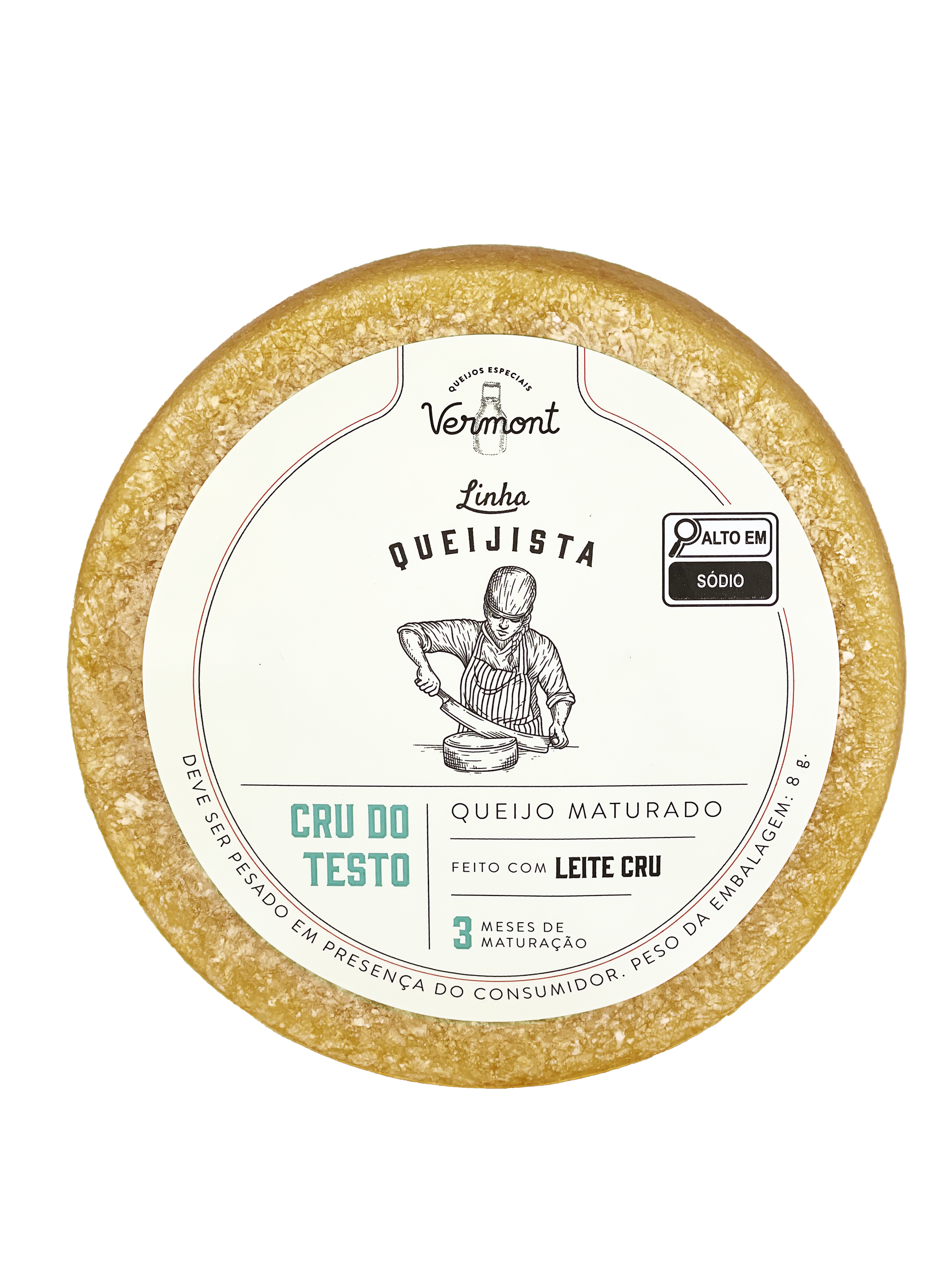 Um pedaço de queijo vermont vale do testo