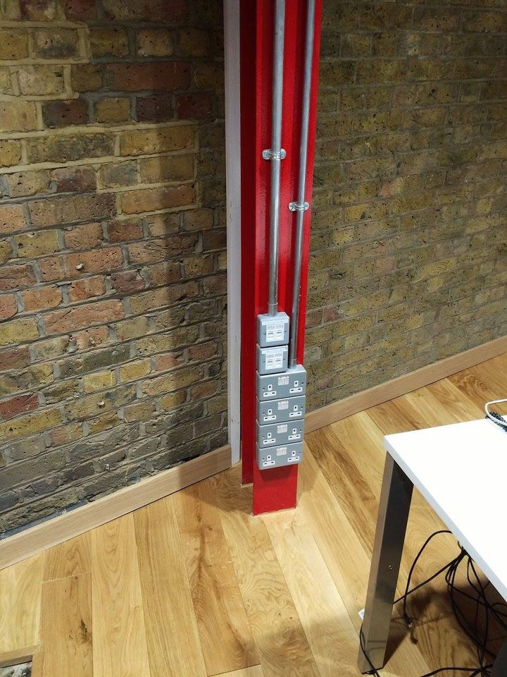 lighting sockets with red background