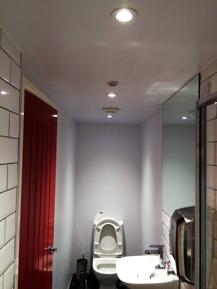 lighting installation in bathroom