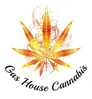 Logo: cannabis leaf in orange/yellow hues with "Gas House Cannabis" text.