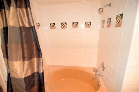 Shower and round tub