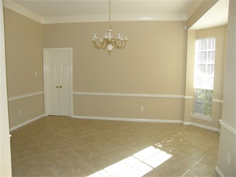 Dining room with windows