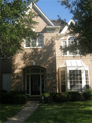 Brick two story house