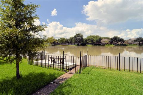 Walkway leading to a river or lake