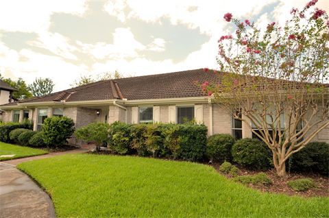 Single story house with green grass and shrubs in front yard