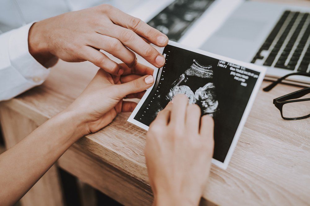 The image of a pregnancy ultrasound near Marlette, MI