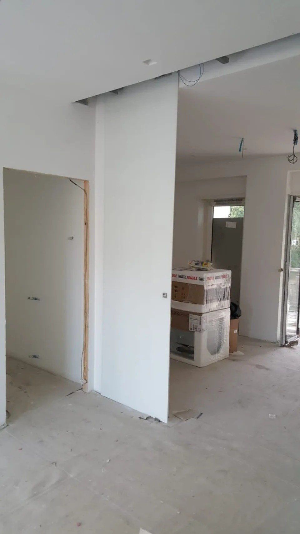 Lavori edili per porta scorrevole