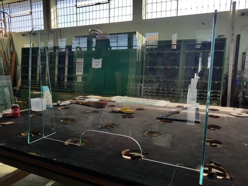 Parete divisoria in vetro