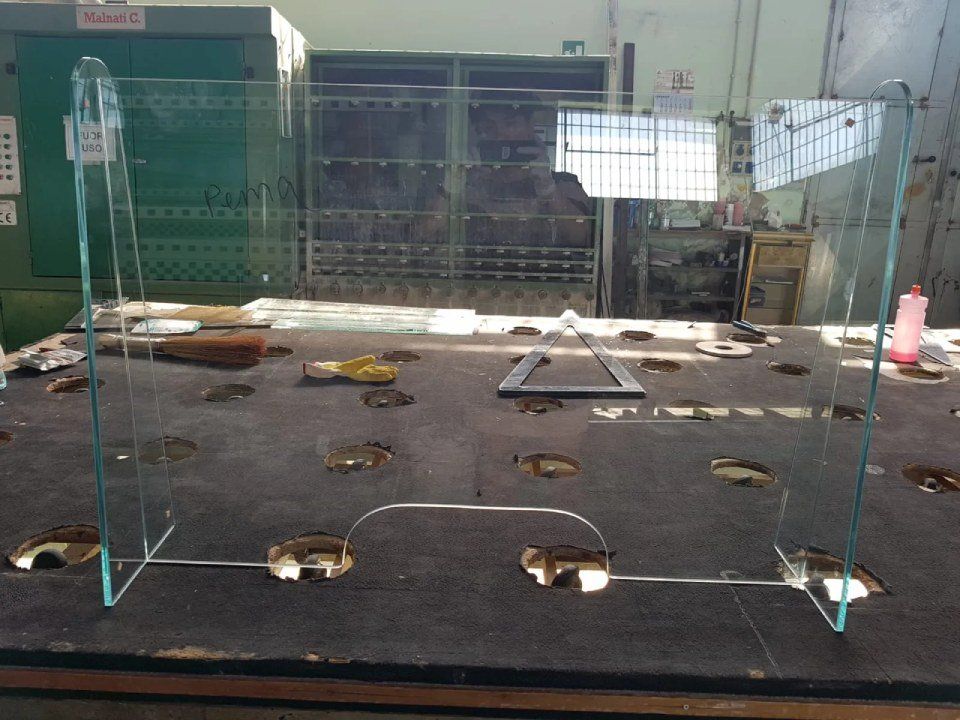 Parete divisoria in vetro