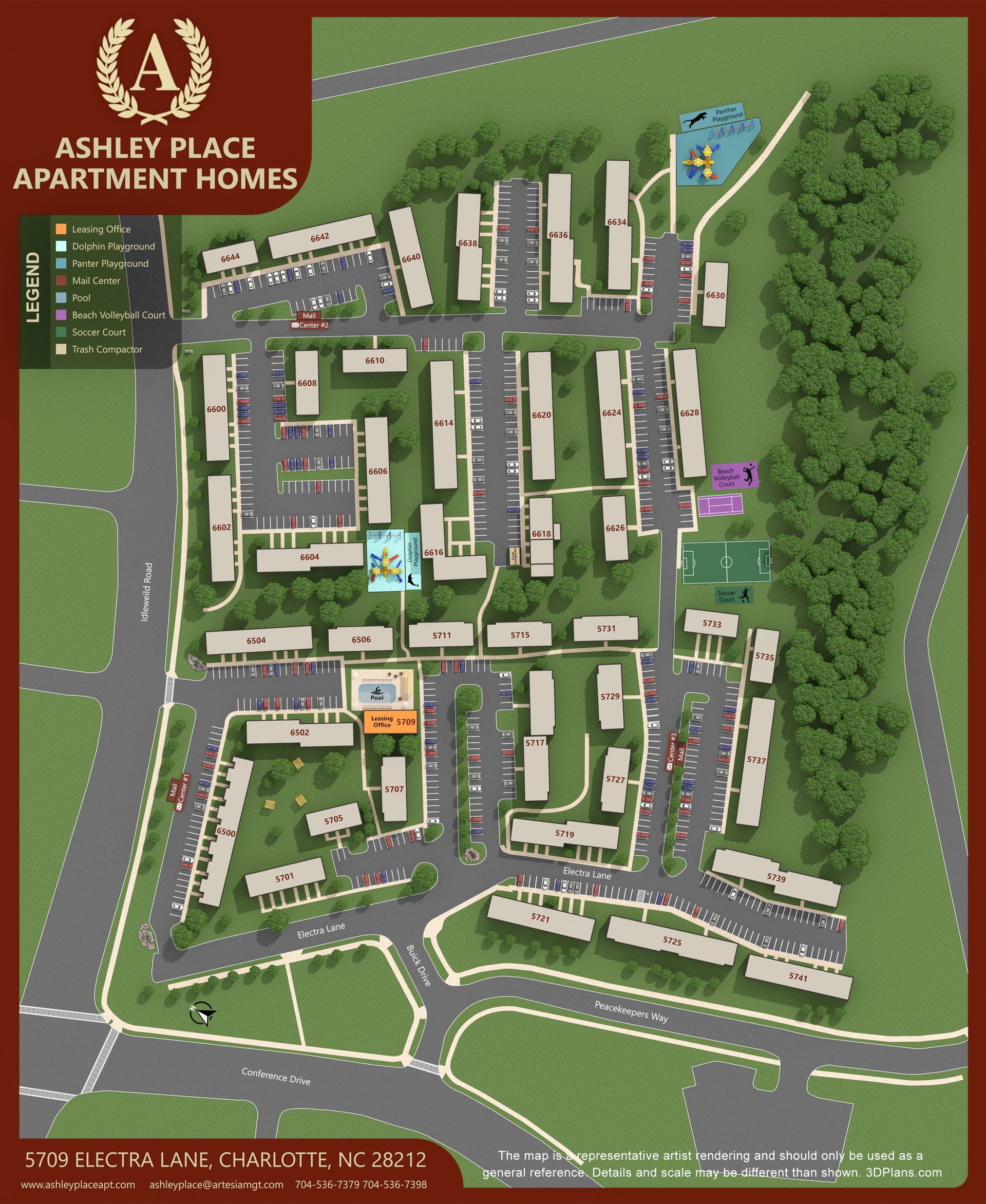 ashley place apartments site map