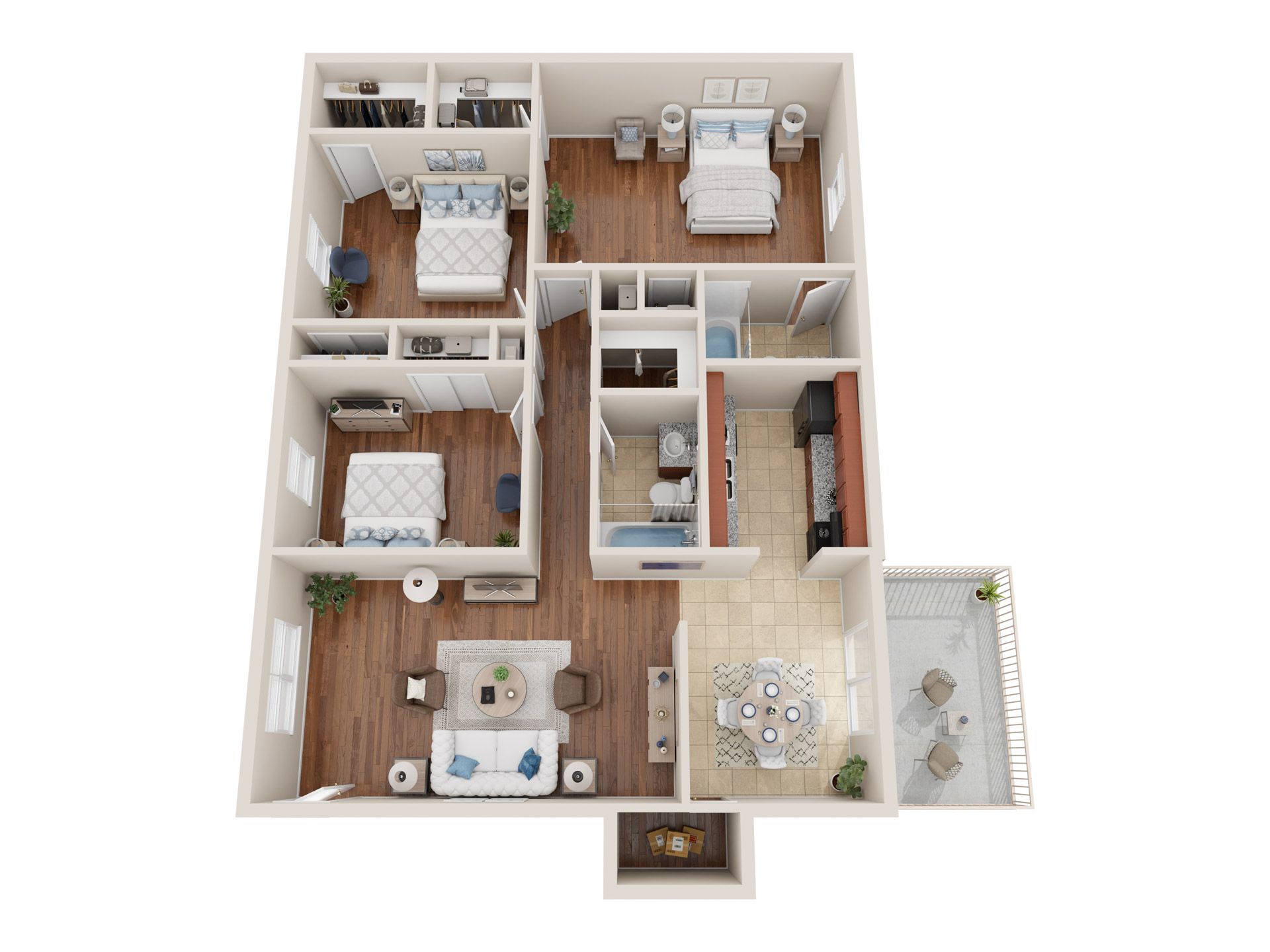 Barcelona Model Floor Plan UnFurnished