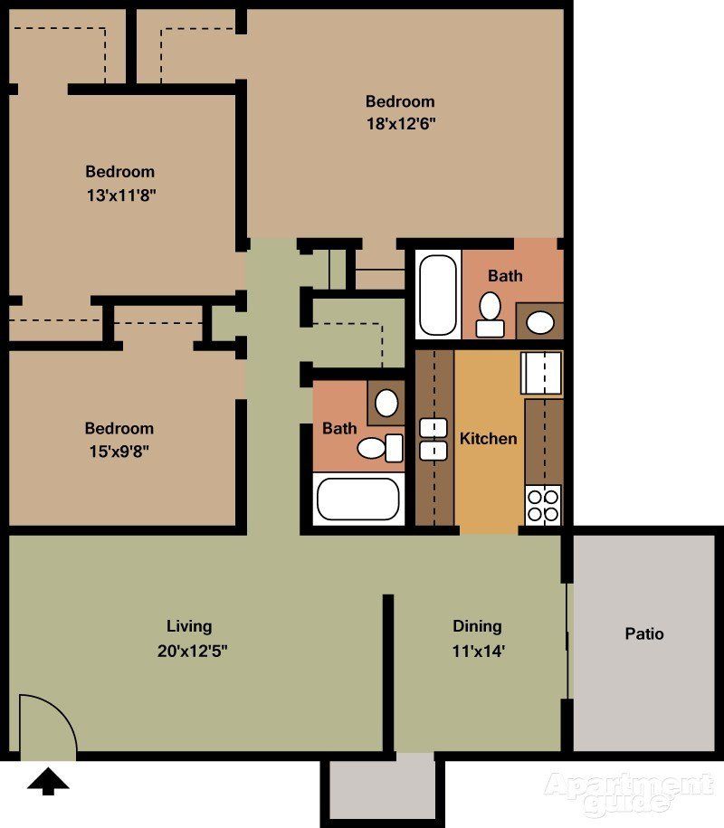 3D Unfurnished Madrid Model Floor Plan
