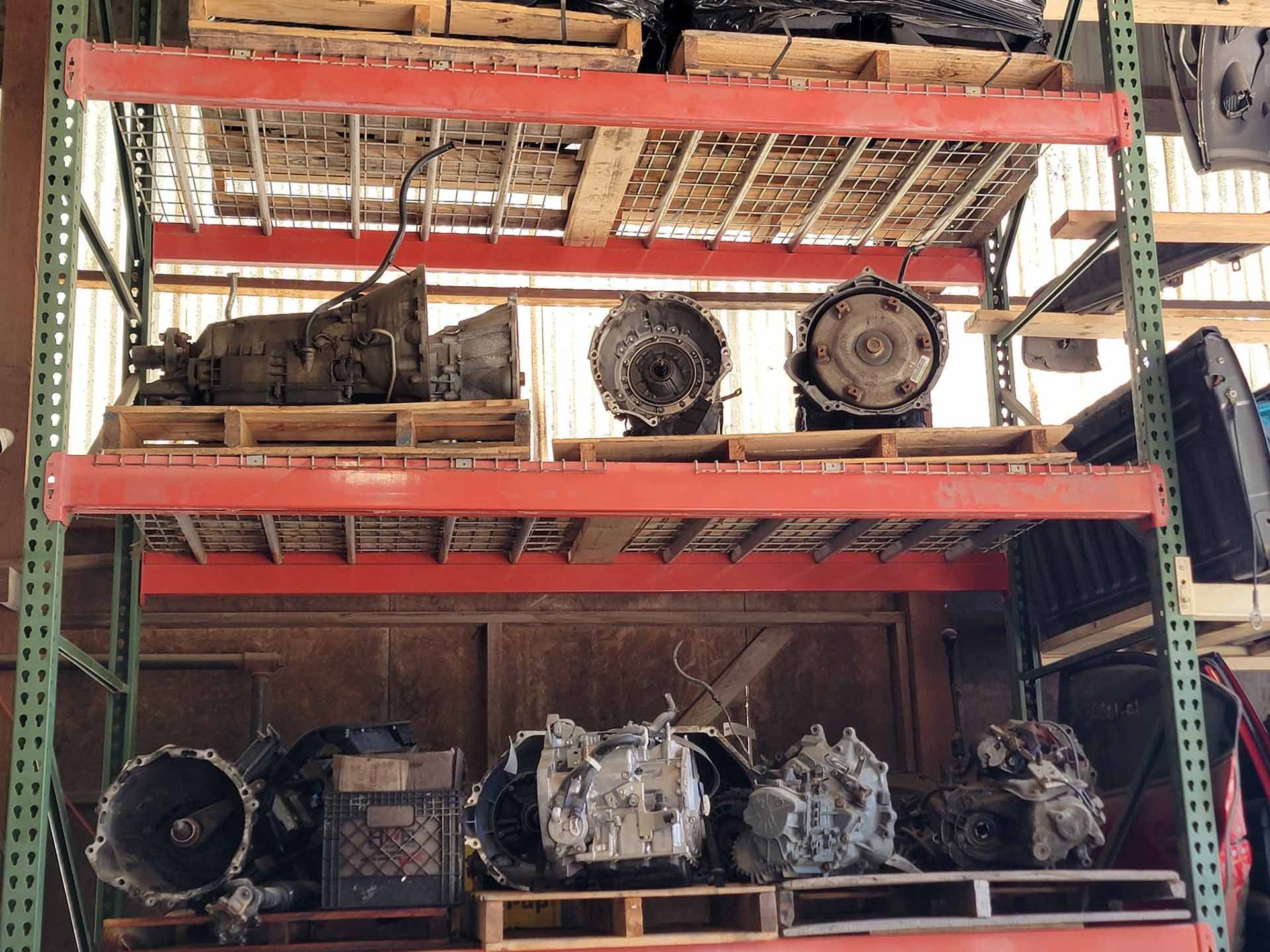 A warehouse filled with lots of gearboxes and pallets — Poulsbo, WA — Yank-A-Part