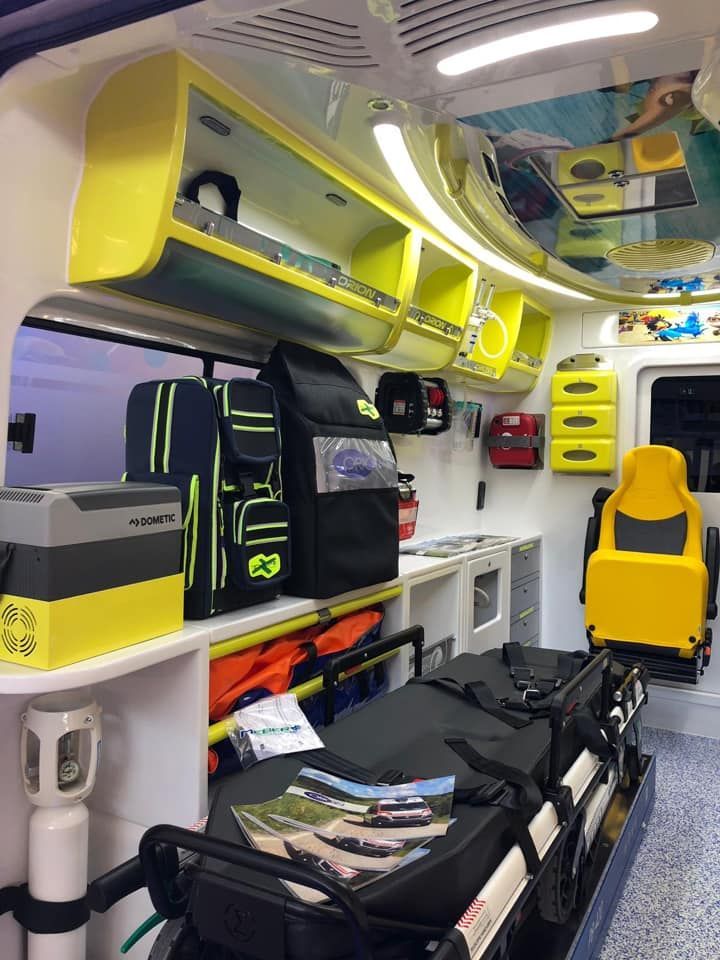 Interni dell'ambulanza privata a Varese