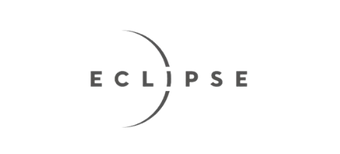 a black and white logo for eclipse on a white background