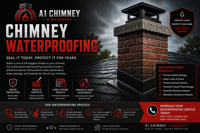 Chimney waterproofing sealant application Cincinnati Ohio
