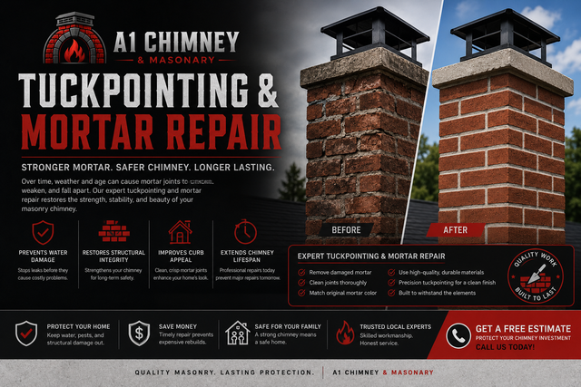 Tuckpointing and mortar joint repair Cincinnati Ohio
