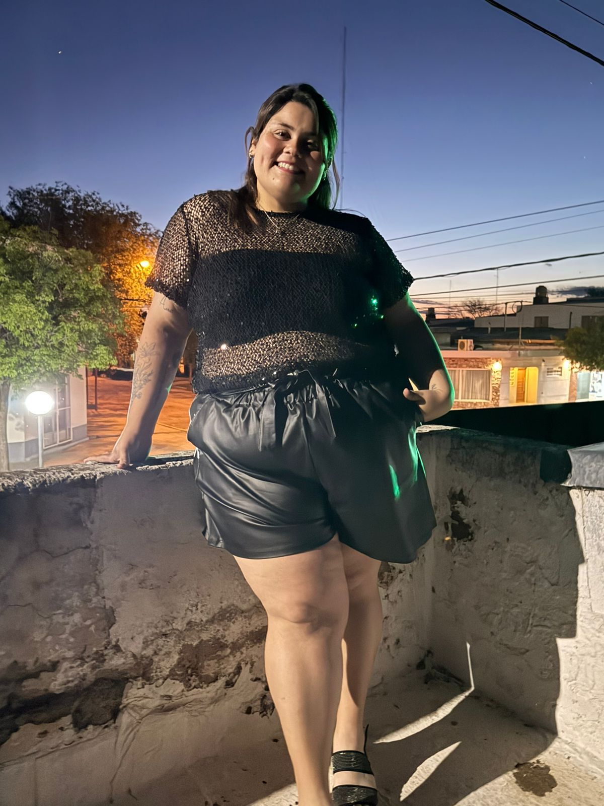 Tol tejido con lentejuelas