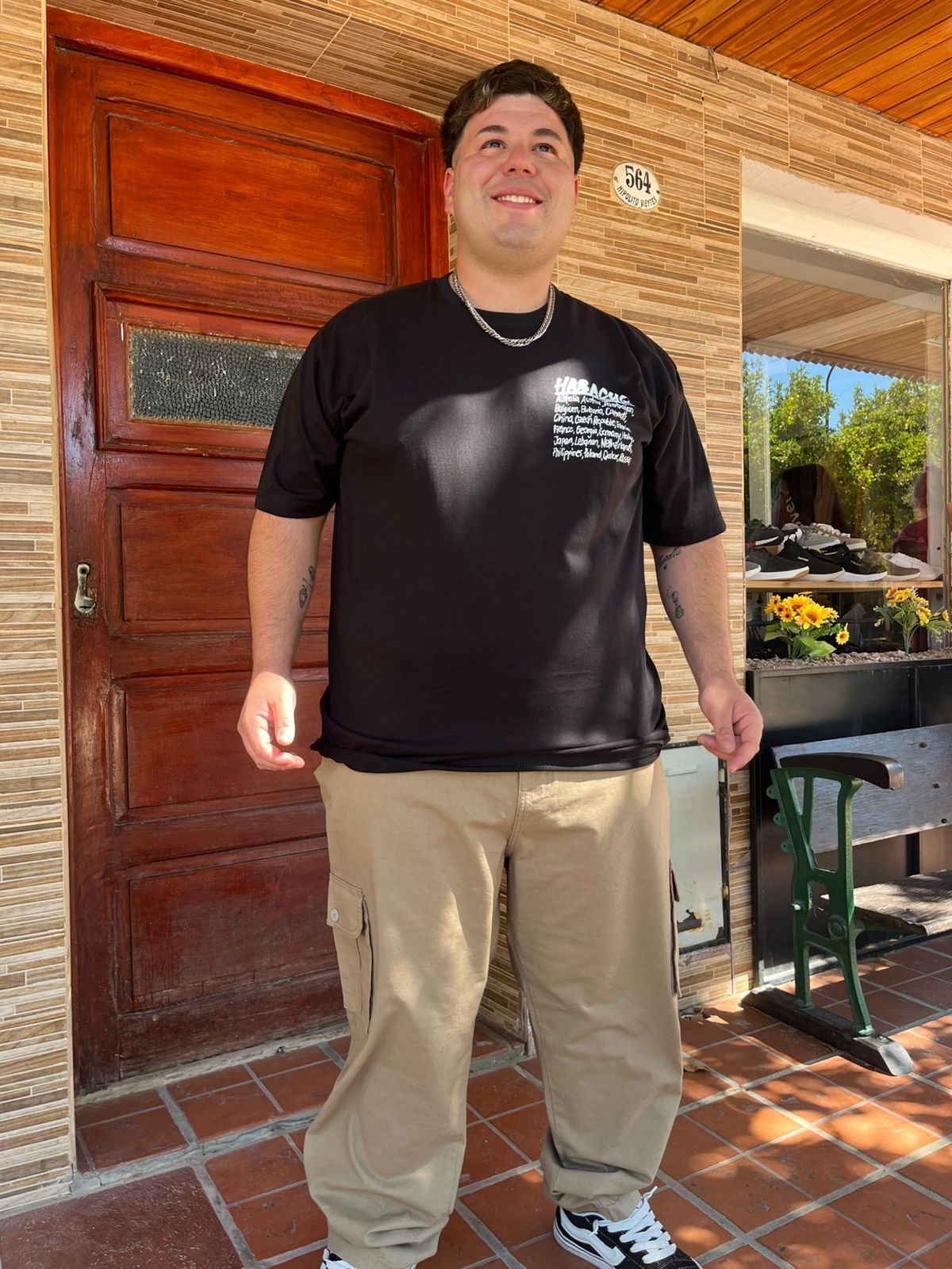 Remera estampada de algodon