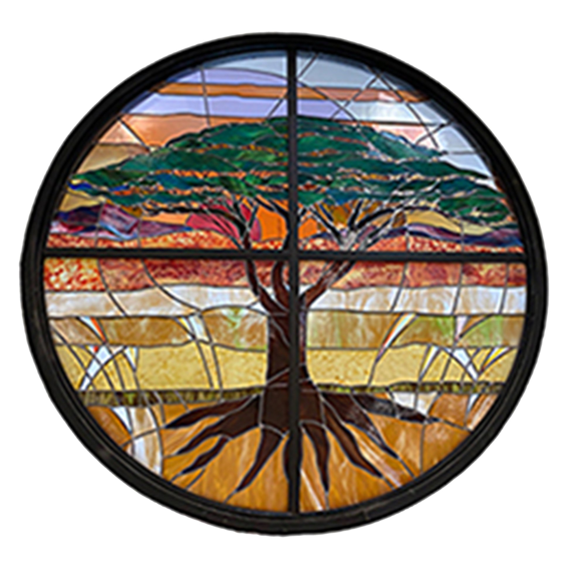 Acacia Tree Stained Glass Window