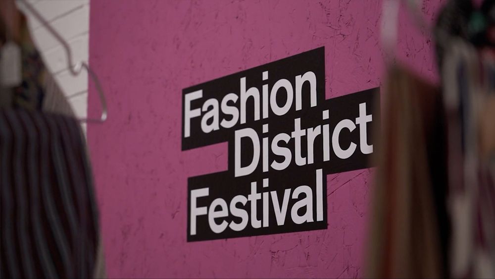 Pink wall with black and white 