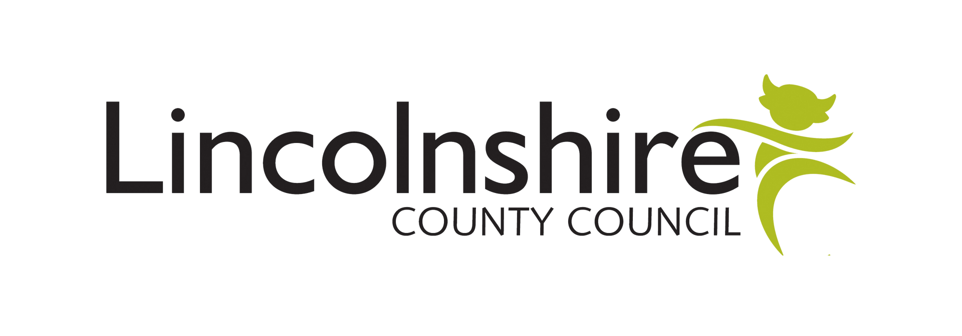 Lincolnshire County Council logo with text and green figure.