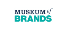 Museum of Brands logo with text in teal and dark blue.