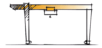 Single girder goliath with cantilever