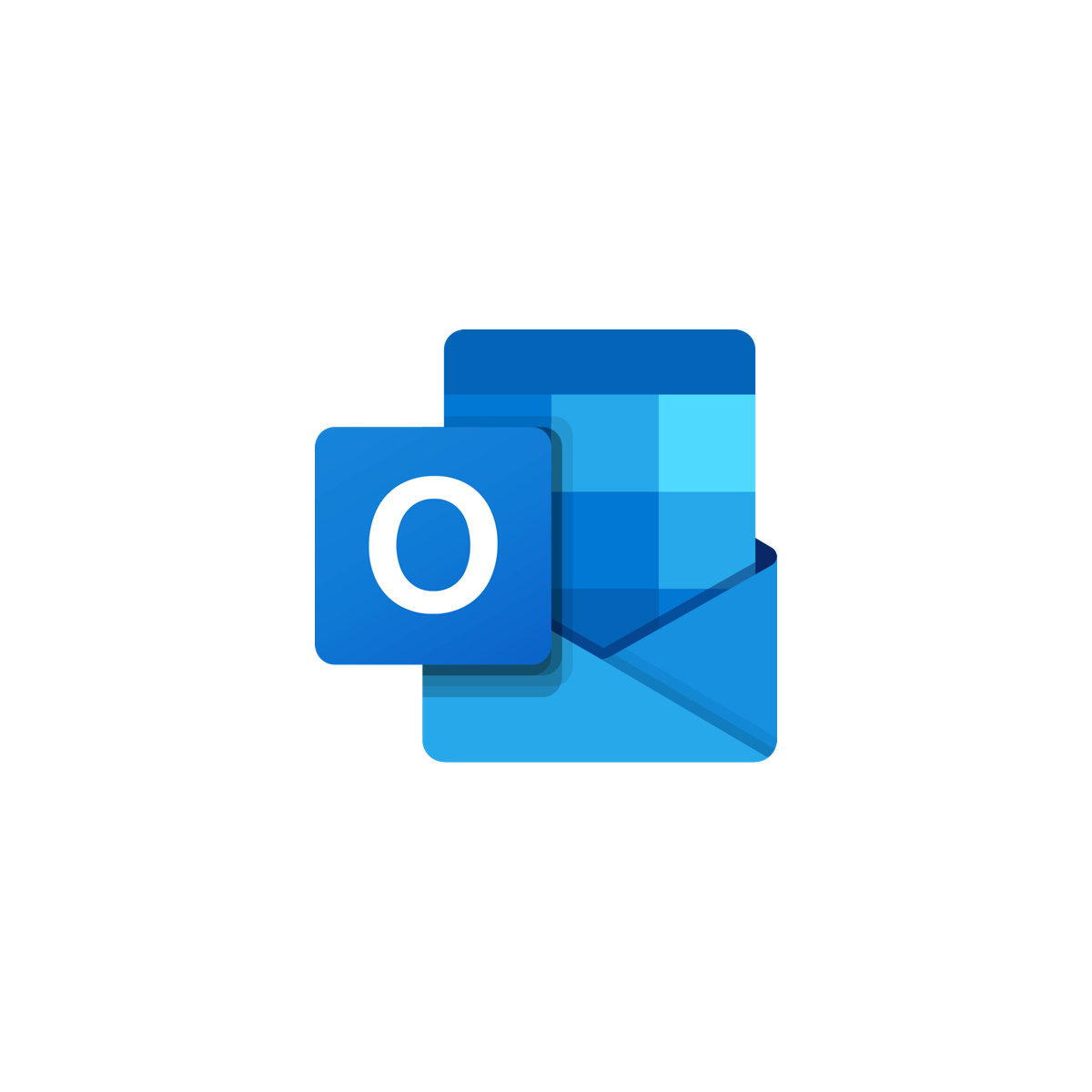 Microsoft Outlook icon with a blue envelope and letter 