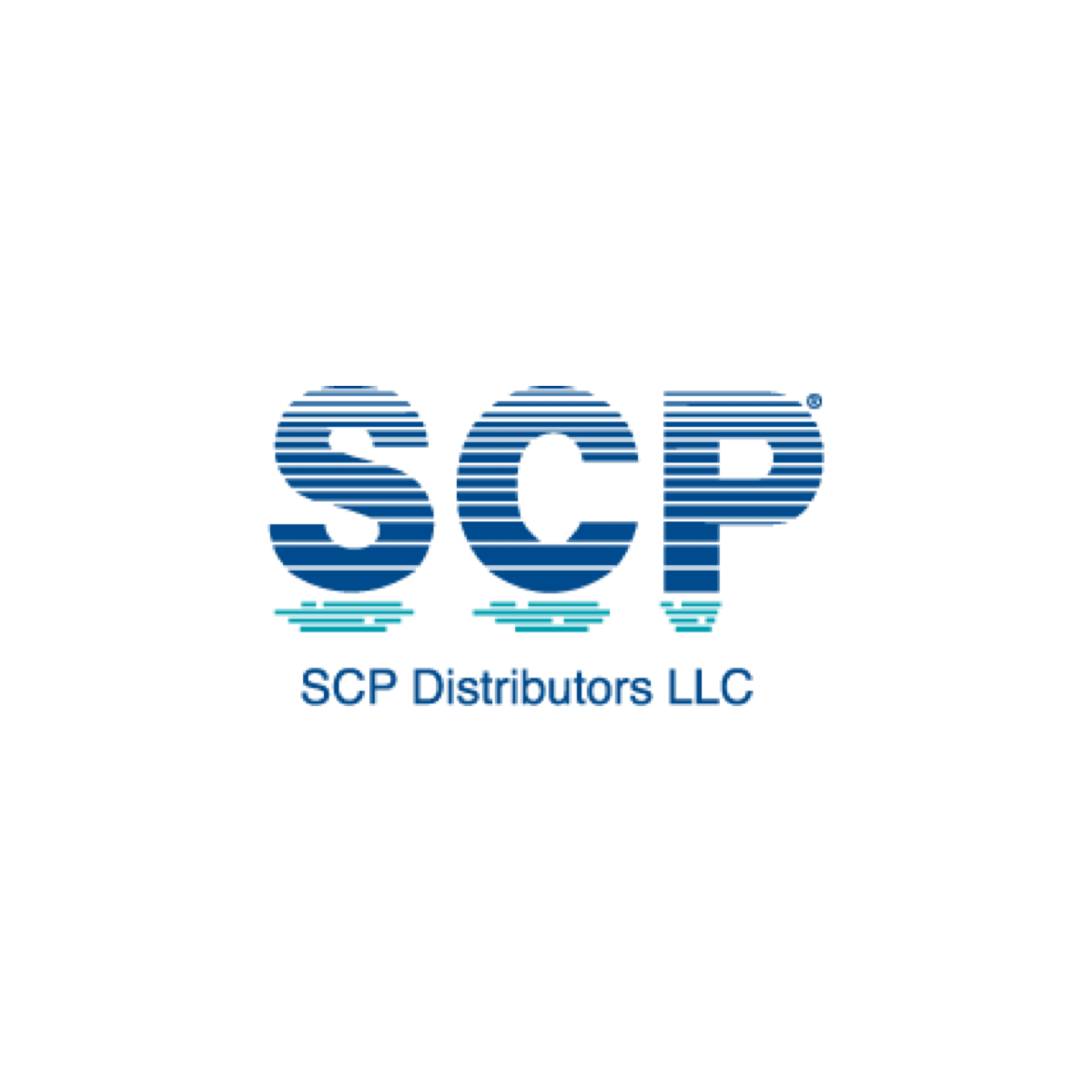 SCP Distributors LLC logo: blue 