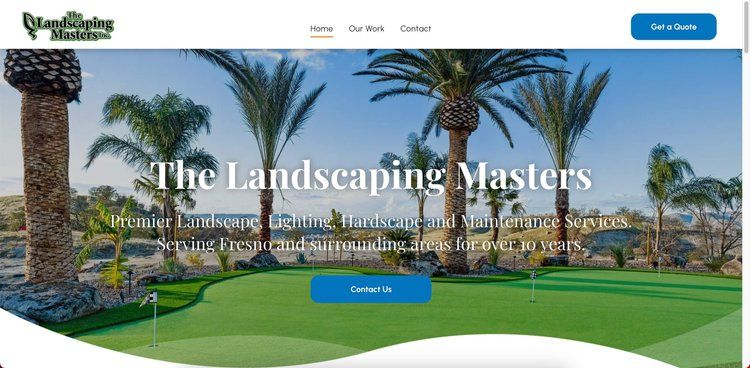 Poologics website build customer example. The Landscape Masters