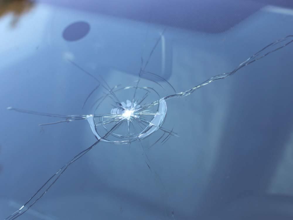 Chipped windscreen