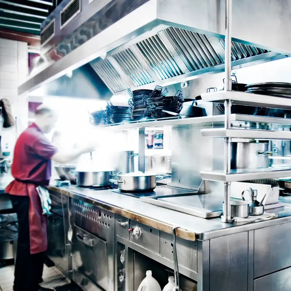 cuisine professionnelle sur en inox
