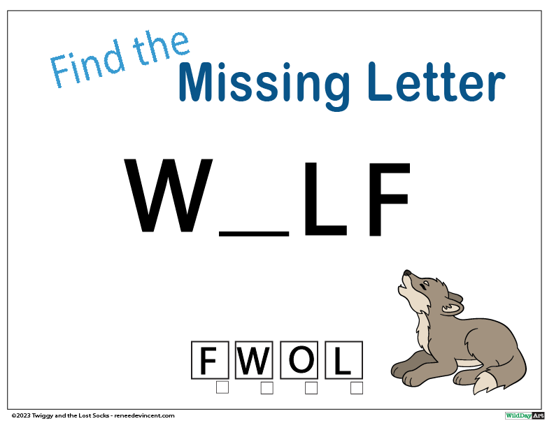 A picture of a wolf with the letter w on it