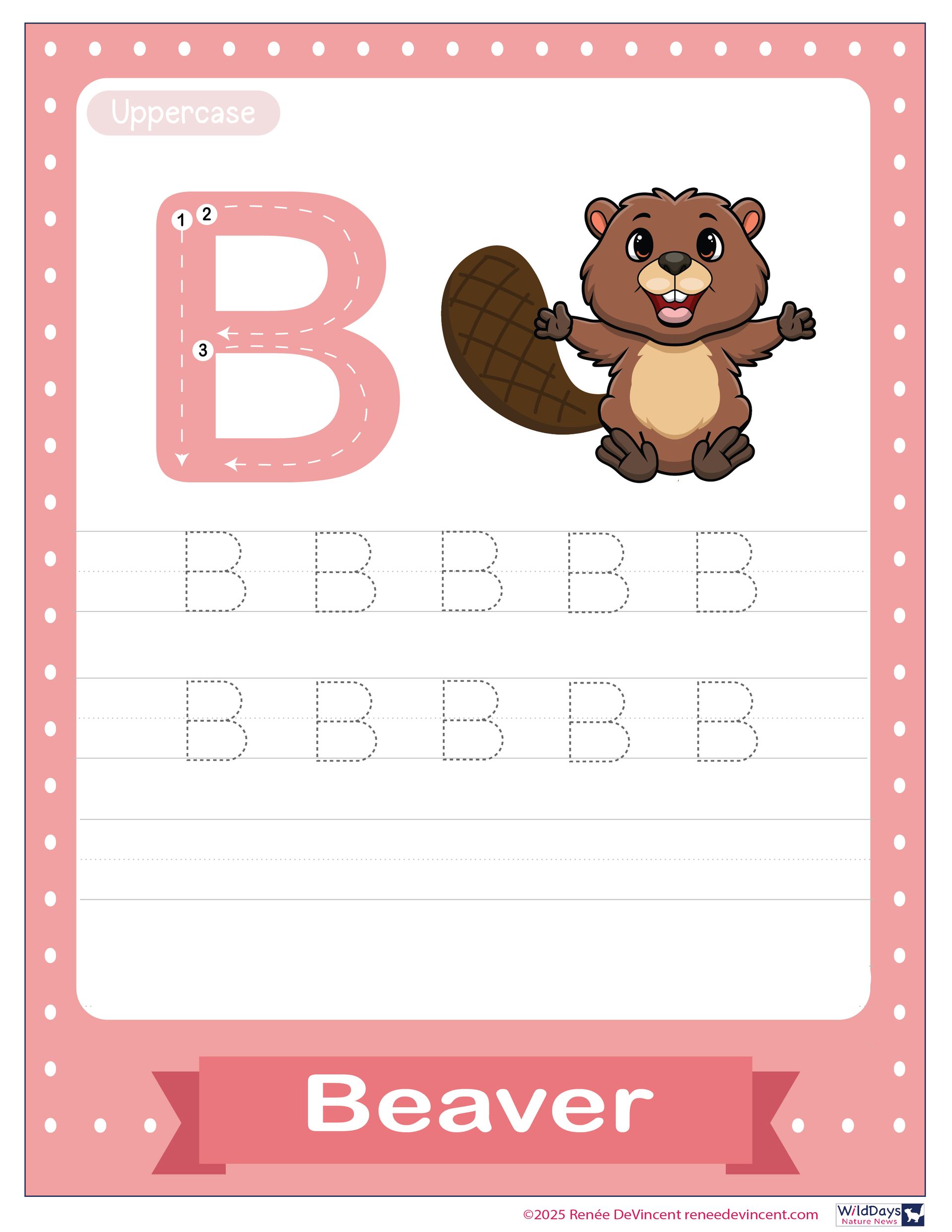 Tracing worksheet: Letter 