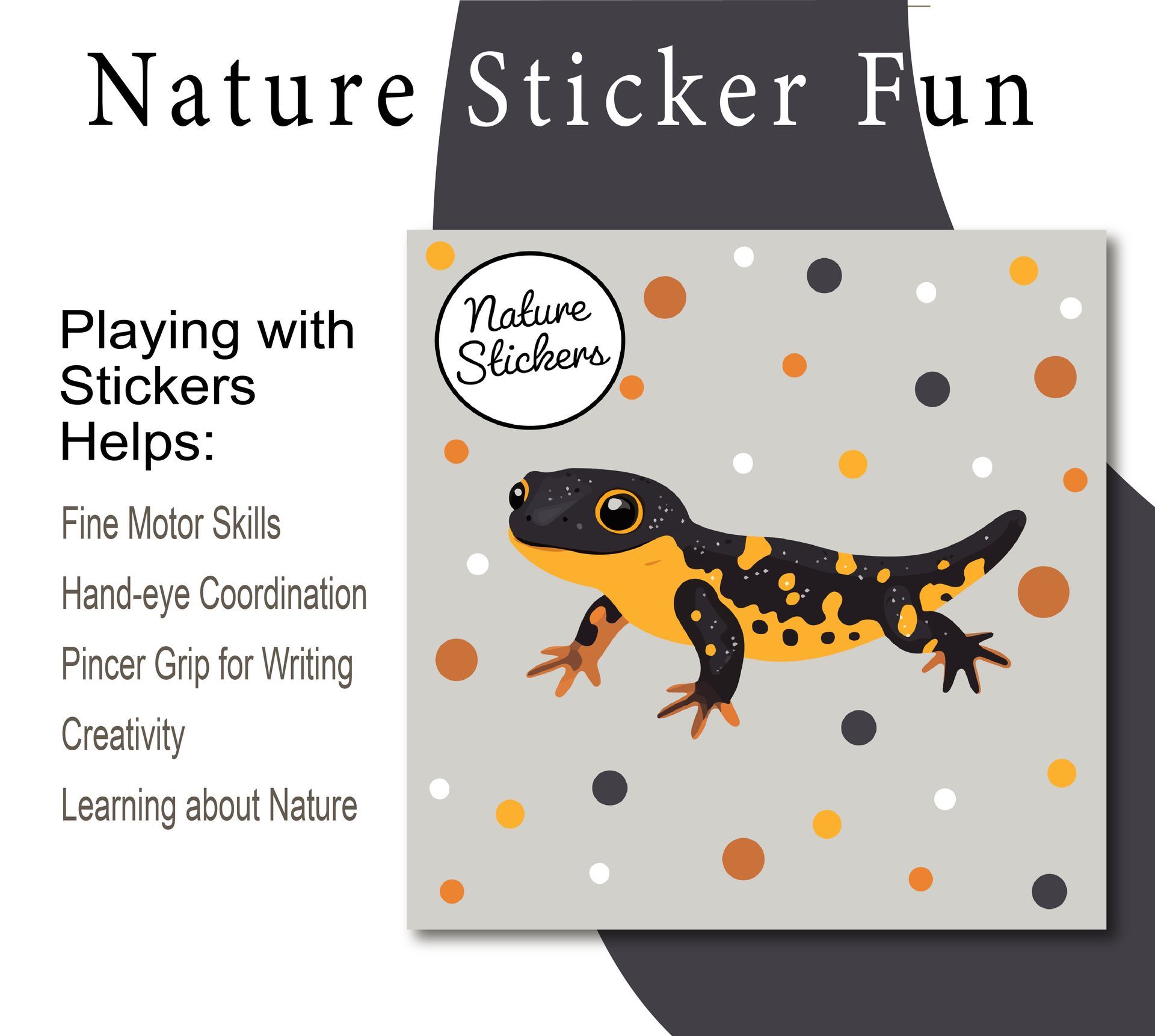Nature sticker fun playing with stickers helps fine motor skills hand eye coordination pincer grip for writing creativity learning about nature