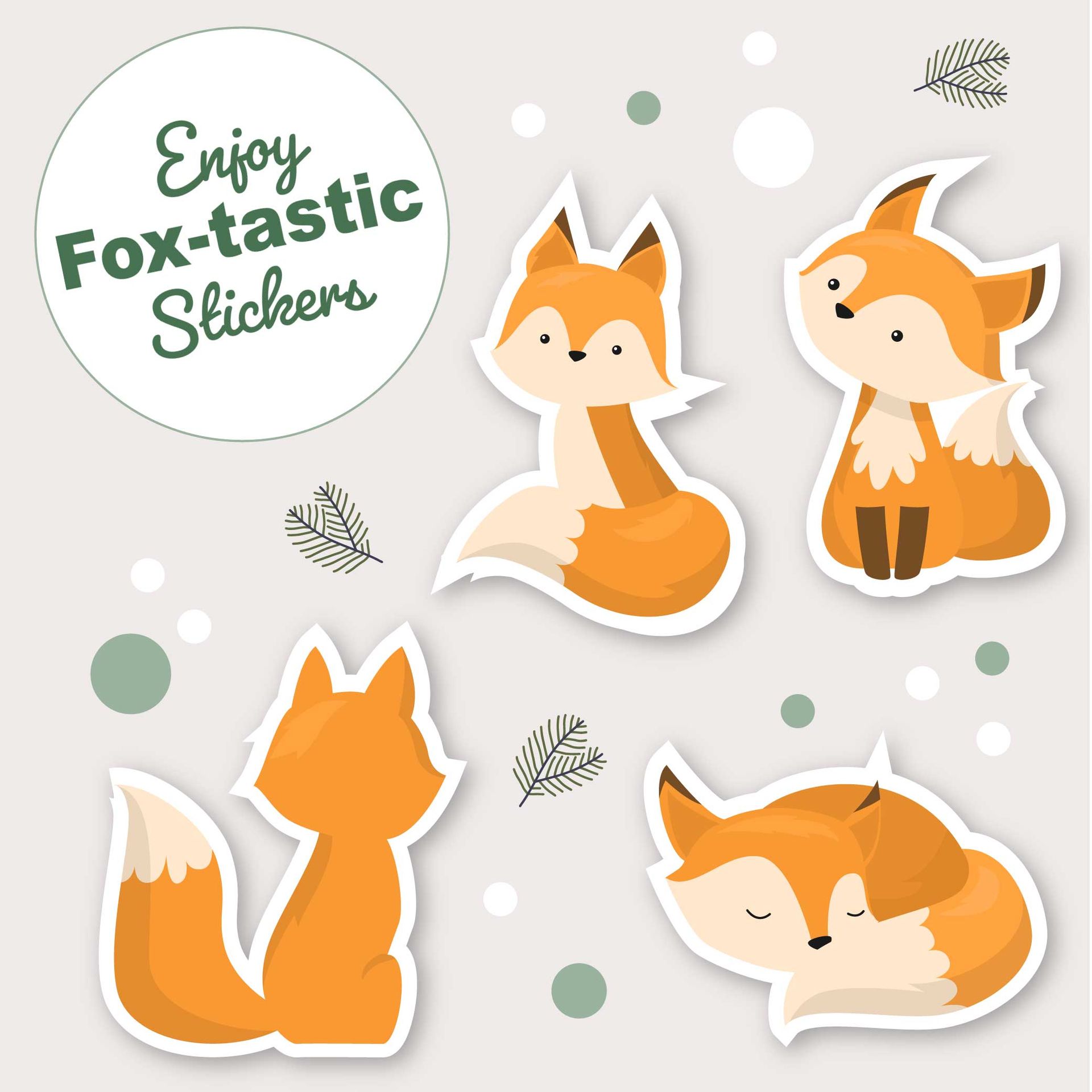 Fox-tastic Fox Stickers