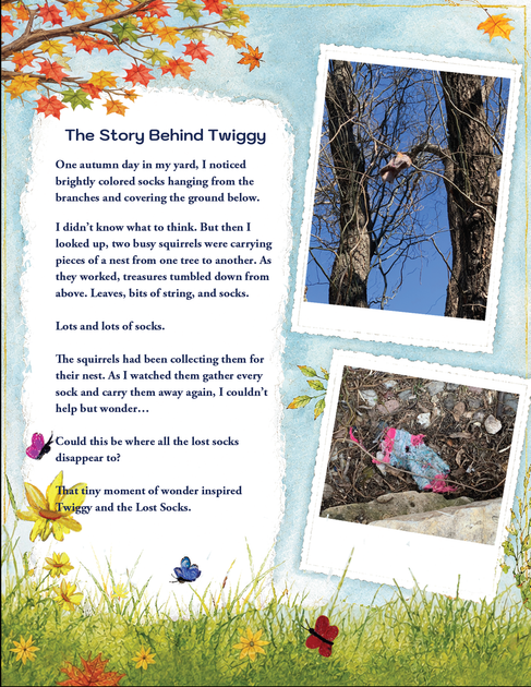 Twiggy and the Lost Socks reason behind the story