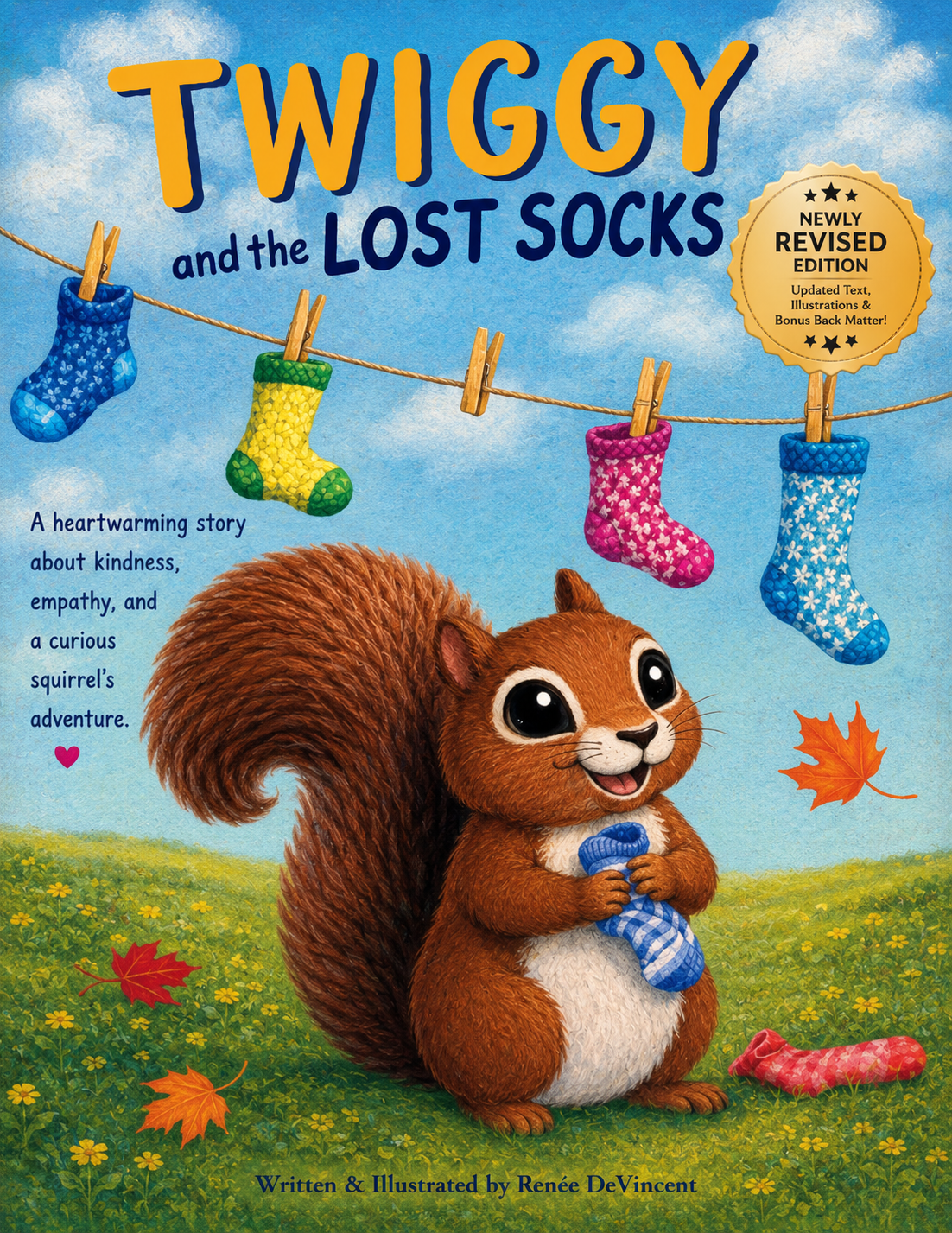 Children's book, Twiggy and the Lost Socks by Renée DeVincent. Revised edition.