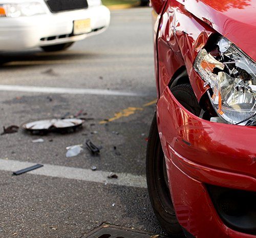 Red Car in an Accident — Plantation, FL — Law Offices of Jason T. Corsover