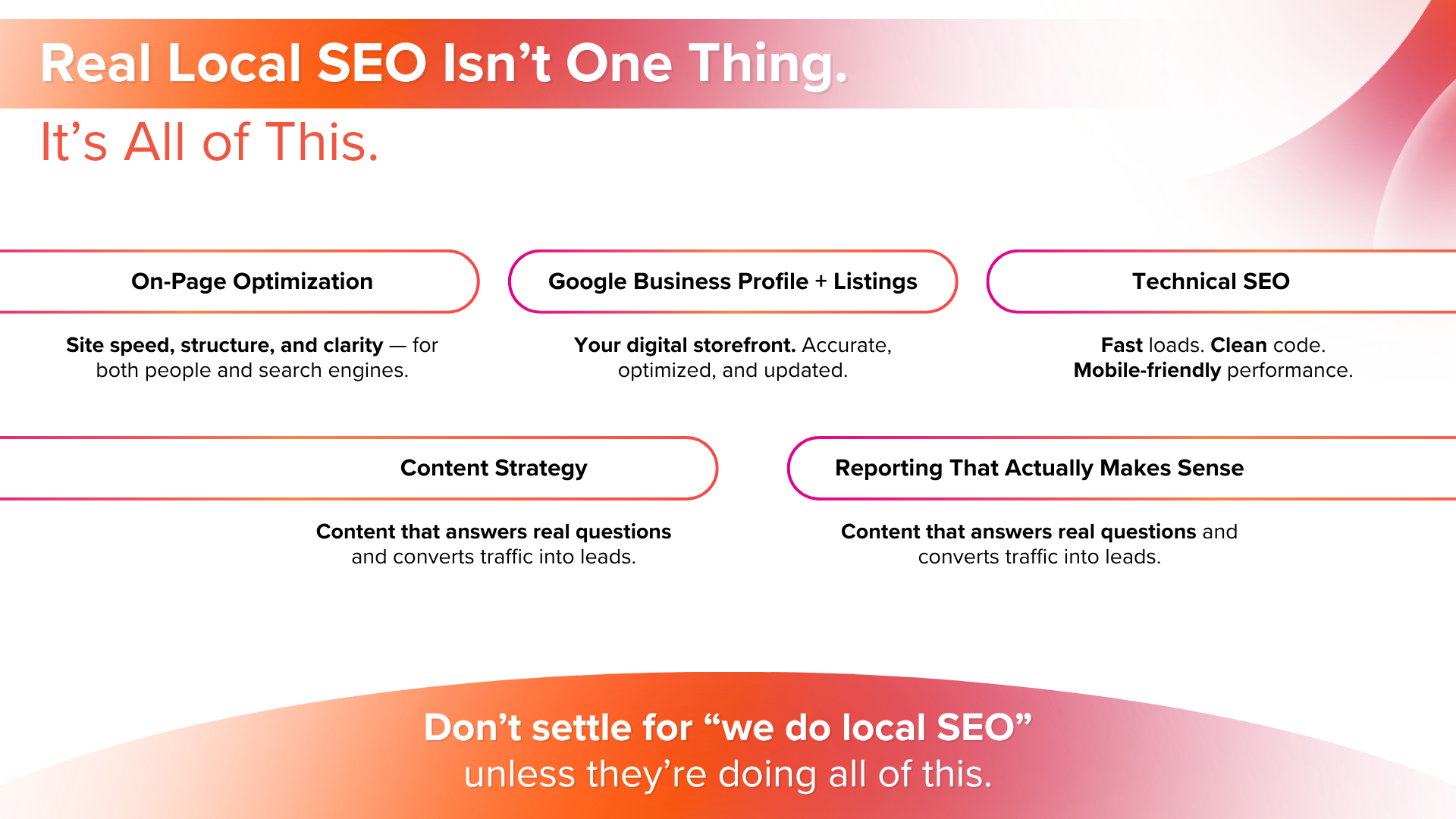 What SEO services should actually include