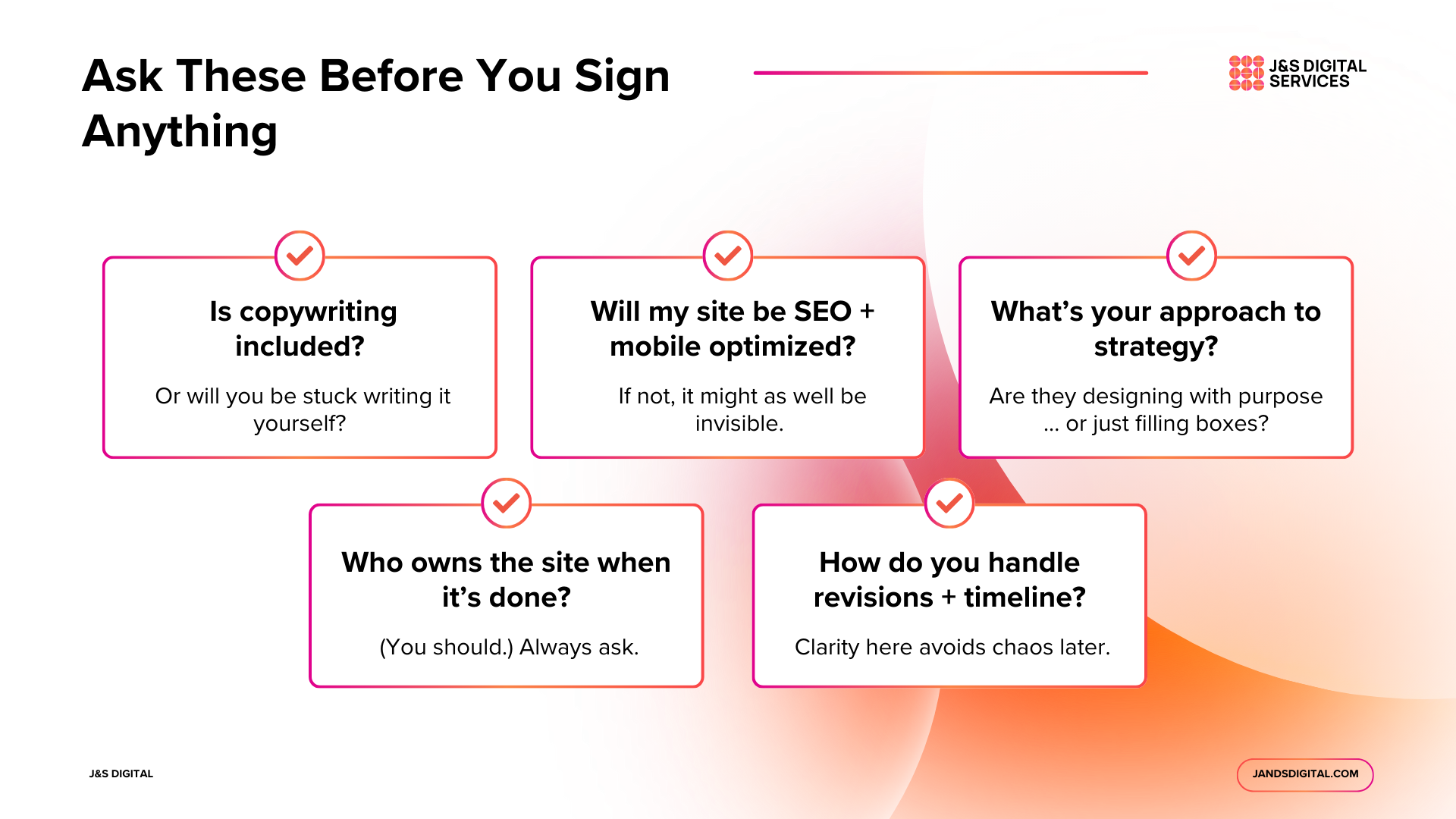 What questions you should ask a website designer before hiring them