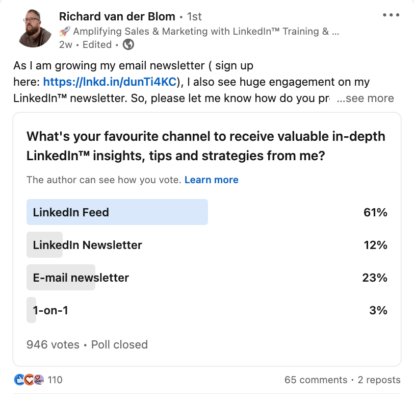 LinkedIn Interactive Poll