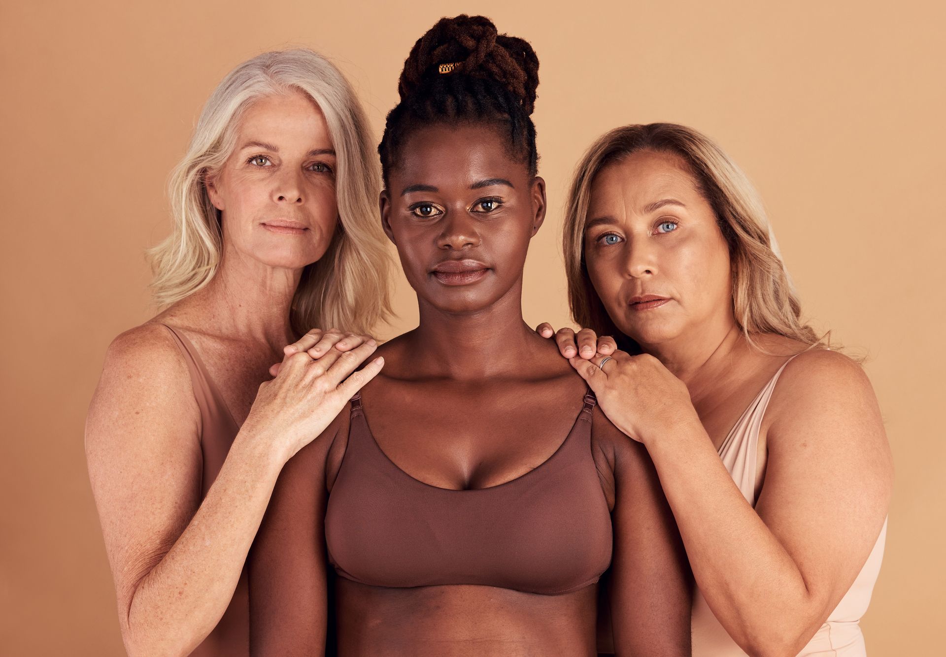 three women of different ages and races