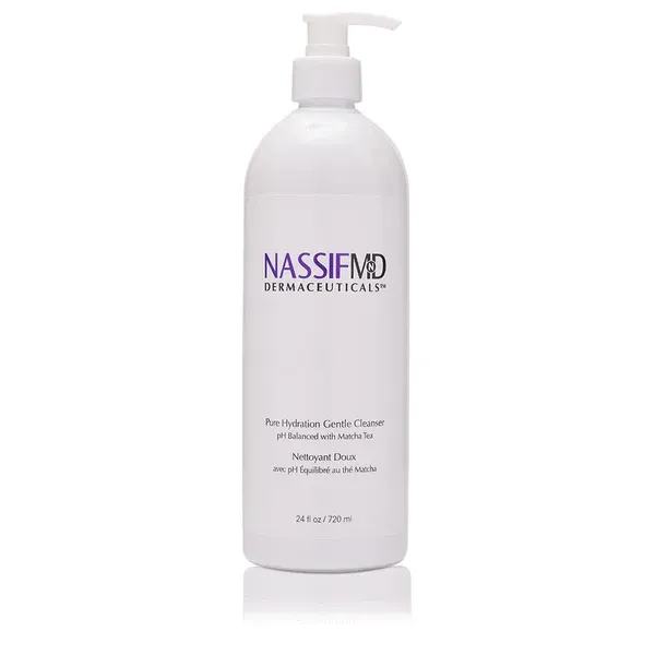 A white bottle of nassifmd dermaceutic lotion