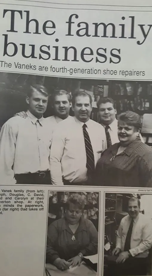 Family Business in Newspaper — Beaverton, OR — Vanek's Shoe Repair