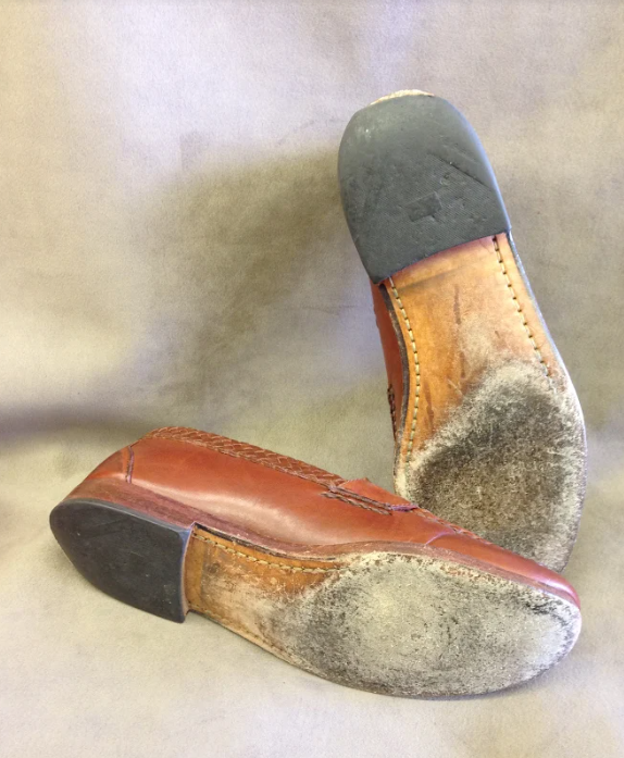 Brown Pair of Shoes Before — Beaverton, OR — Vanek's Shoe Repair