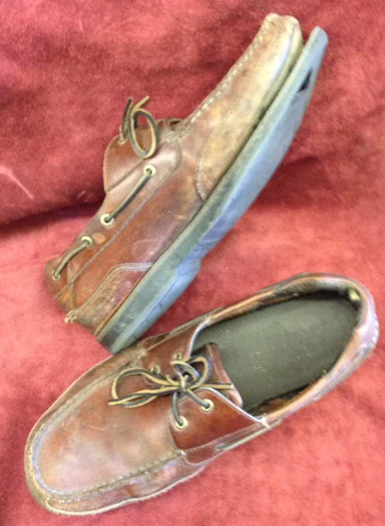 Brown Damaged Boat Shoes — Beaverton, OR — Vanek's Shoe Repair