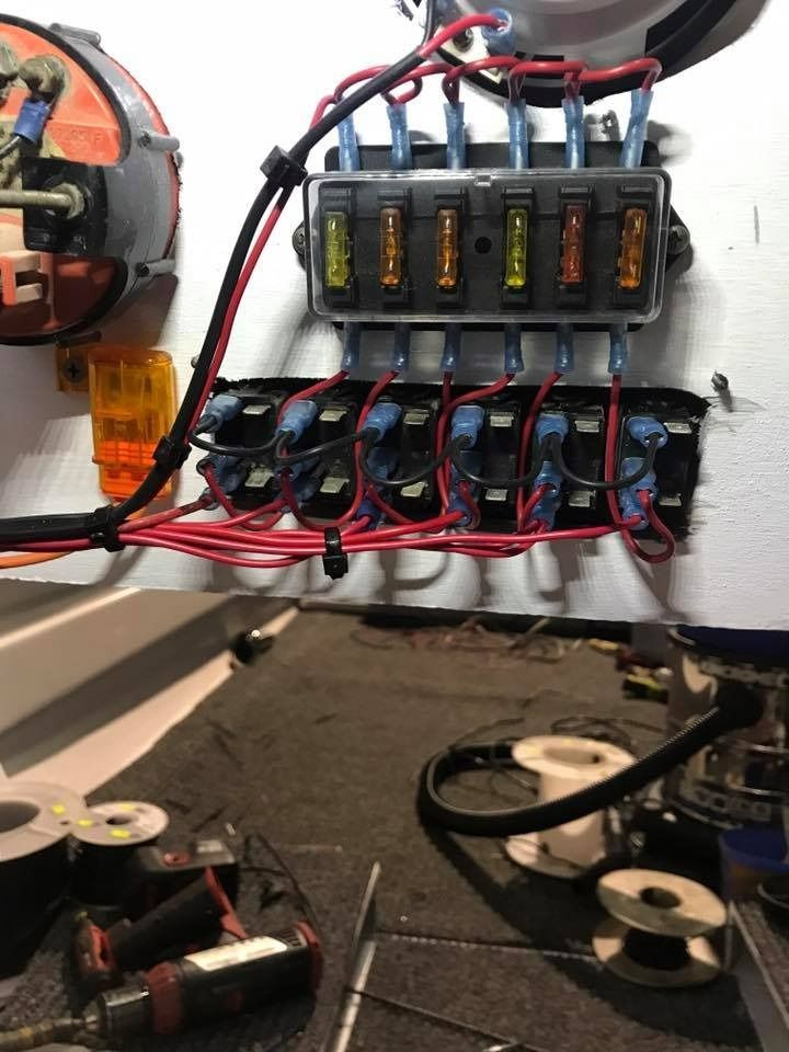 A Bunch of Wires Are Connected to A Fuse Box — Don's Marine Repairs in Gosford, NSW